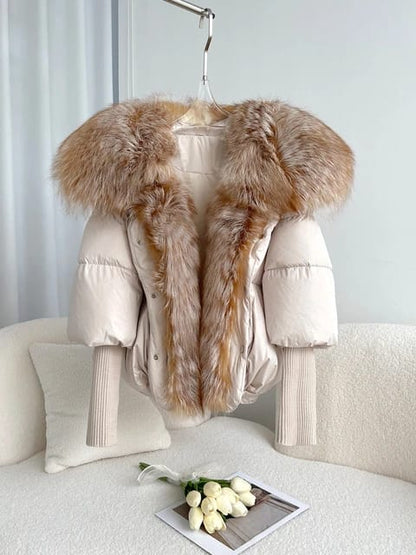 Stay Warm in Style with our Women’s Real Fur Down Coat