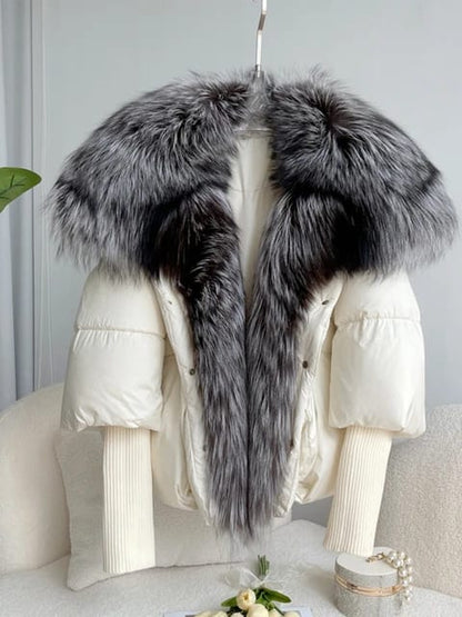 Stay Warm in Style with our Women’s Real Fur Down Coat