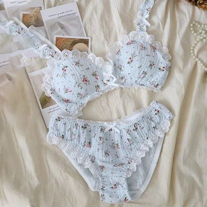 Floral Cotton Delight Bra and Panties Set