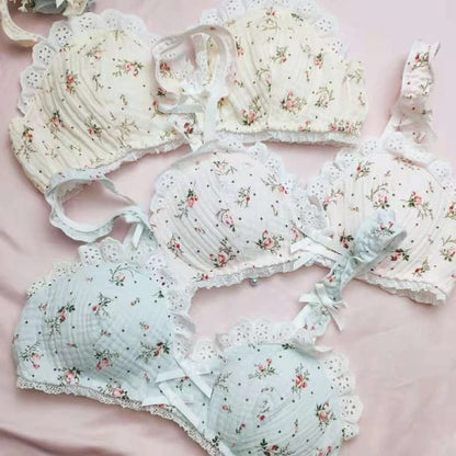 Floral Cotton Delight Bra and Panties Set