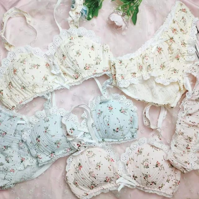 Floral Cotton Delight Bra and Panties Set