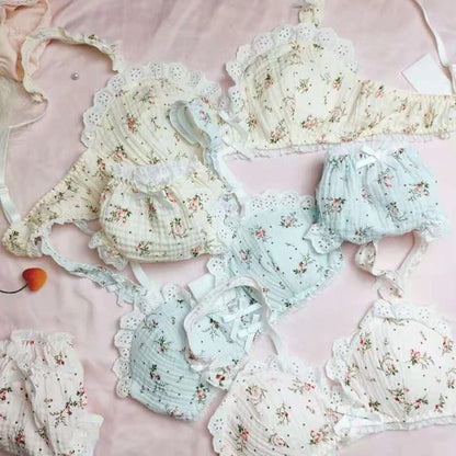 Floral Cotton Delight Bra and Panties Set