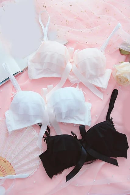 Fairy Pink Ruffled Bra & Panties Set – Kawaii Lolita Lingerie by Ulady