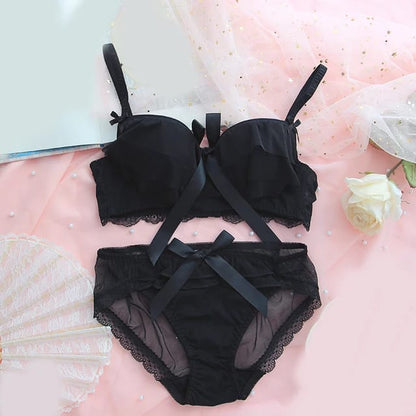 Fairy Pink Ruffled Bra & Panties Set – Kawaii Lolita Lingerie by Ulady