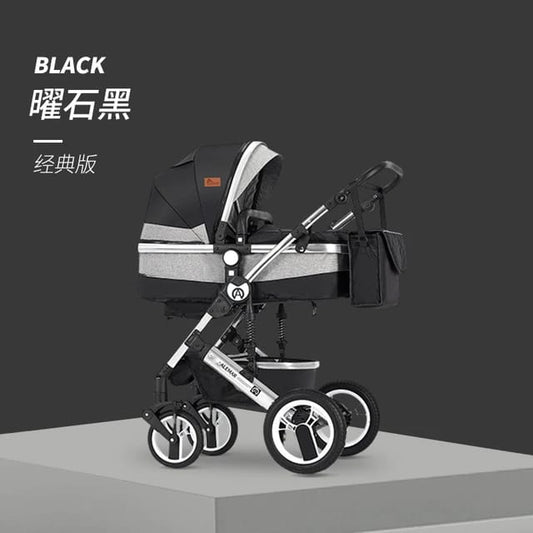 Ulady Luxury 3 in 1 High Landscape Baby Stroller with Car Seat – Newborn Infant Trolley Set