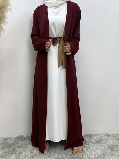 Multicolor Nida Abaya – Women’s Muslim Modesty Robe, Dubai Kaftan Style, Elegant Kimono Design