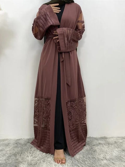 Modest Mesh Sleeve Muslim Woman Abaya Dress – Ulady