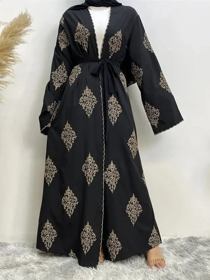 Elegant Embroidered Abaya Dress for Women – Modest Islamic Clothing