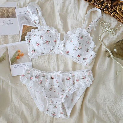 Floral Cotton Delight Bra and Panties Set