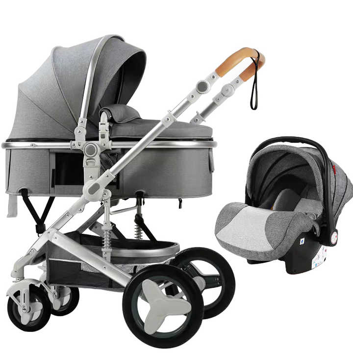 Ulady Luxury 3-in-1 Baby Stroller with Car Seat – High Landscape Infant Trolley Set