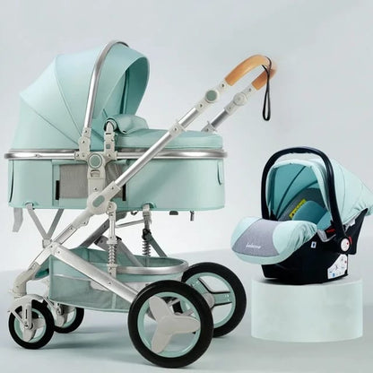 Ulady Luxury 3-in-1 Baby Stroller with Car Seat – High Landscape Infant Trolley Set