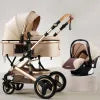 Ulady Luxury 3-in-1 Baby Stroller with Car Seat – High Landscape Infant Trolley Set