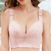 Lace Long Line Bras Wire Free Padded Plus Size 3